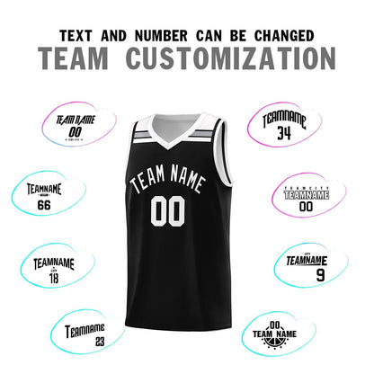 Custom Black White-Gray Classic Sports Uniform Basketball Jersey