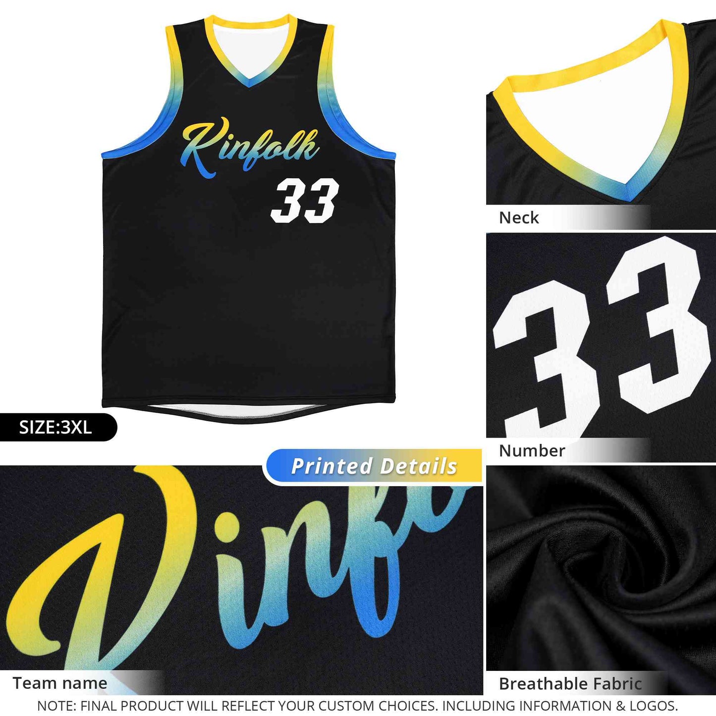 Custom Black White-Gray Classic Sports Uniform Basketball Jersey