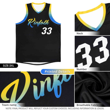 Custom Black White-Gray Classic Sports Uniform Basketball Jersey
